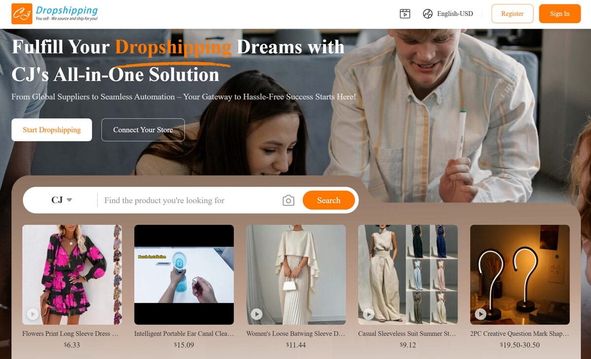 CJDropshipping as Shopify dropshipping supplier