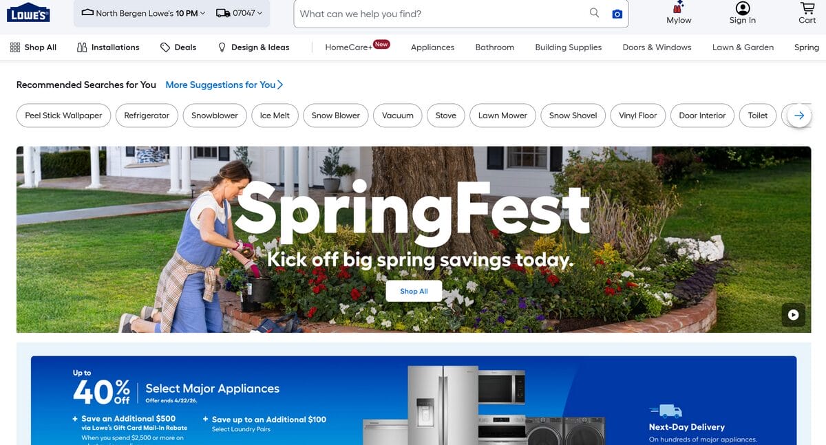 Lowe's as Shopify dropshipping supplier