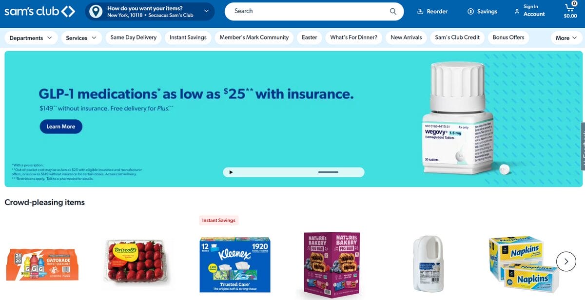 Sam's Club as Shopify dropshipping supplier