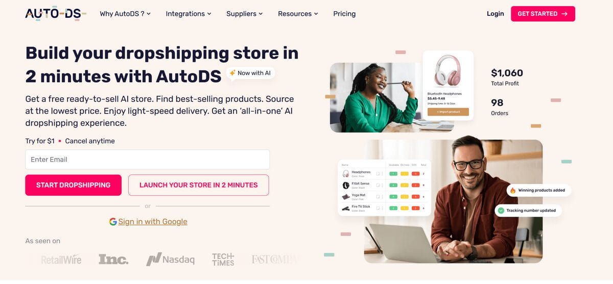 How AutoDS Helps When Dropshipping With No Money