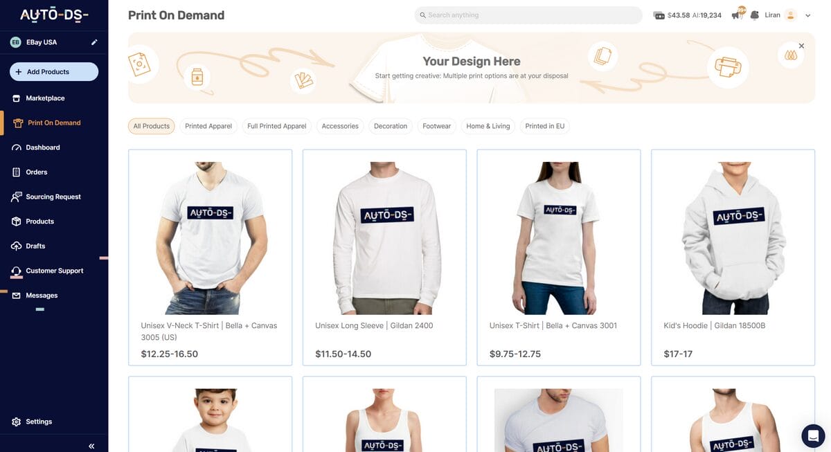 AutoDS as a Print On Demand supplier