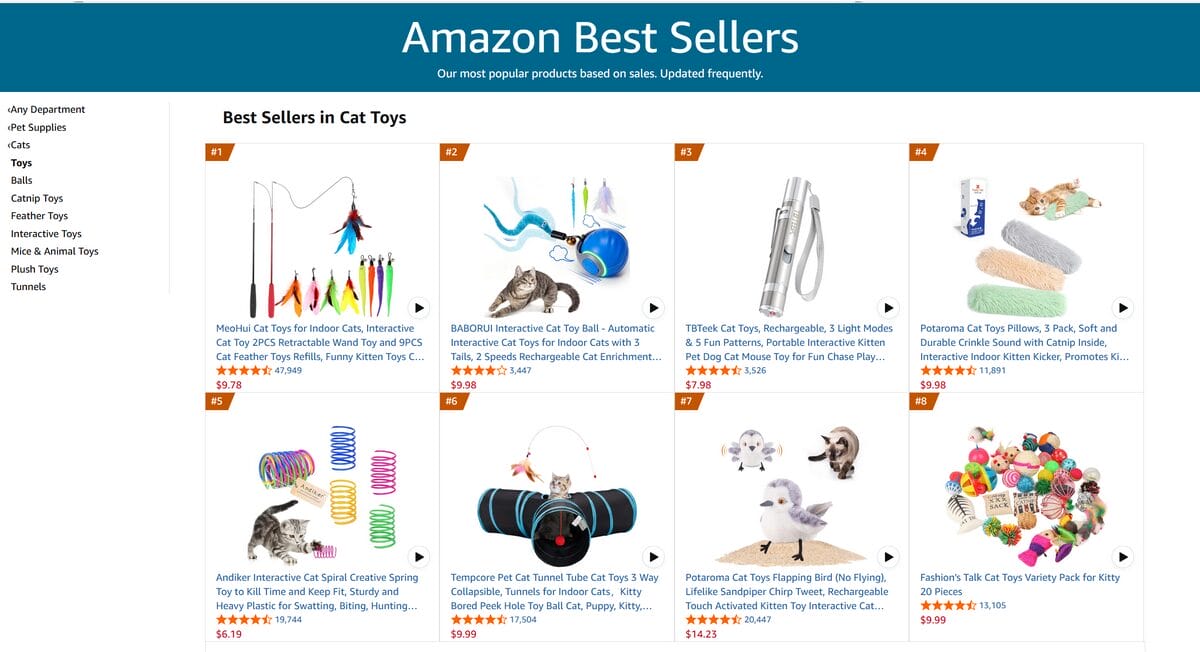 best sellers for selling on amazon without inventory
