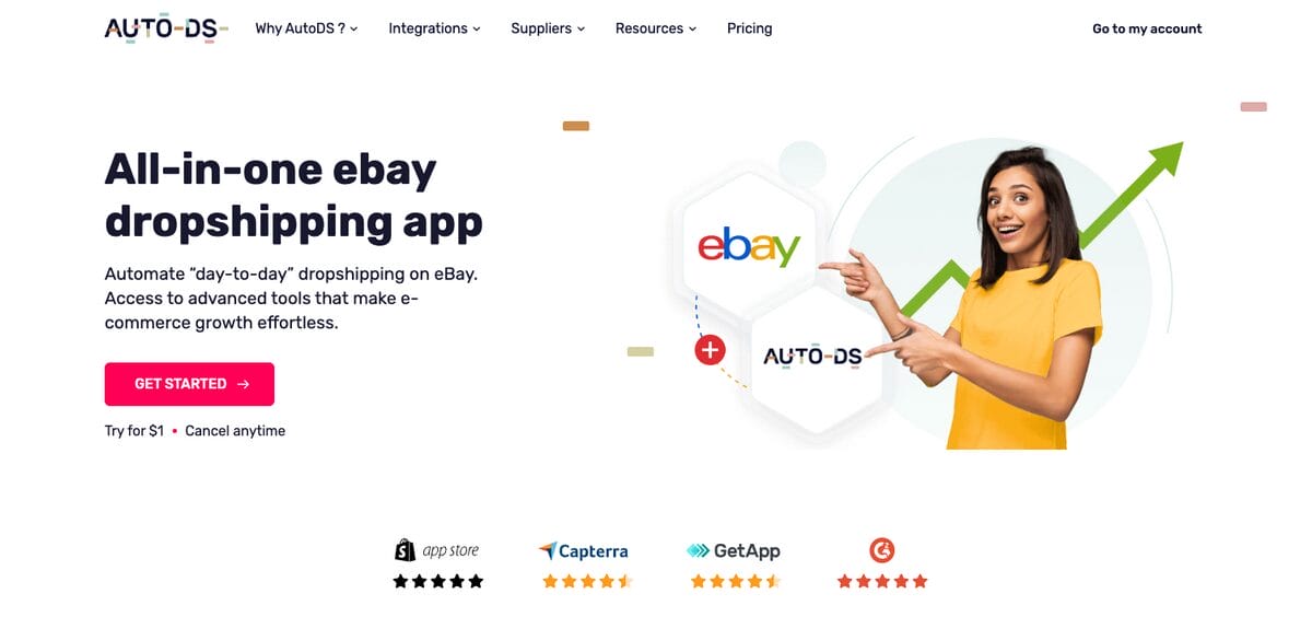 AutoDS to find top selling items on eBay