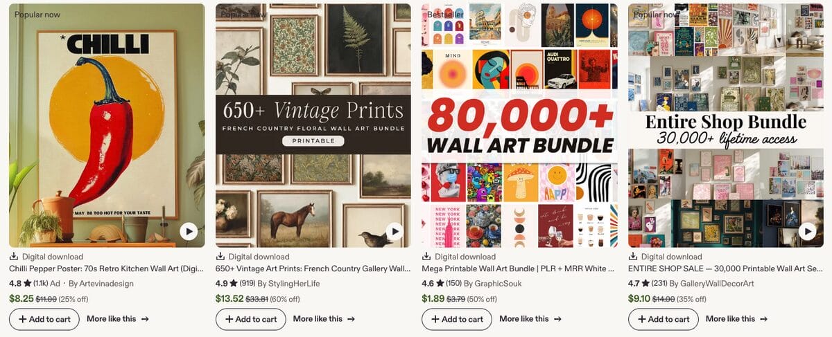 Digital art and wall decor, one of the best digital dropshipping products