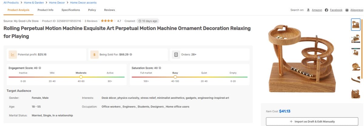 Rolling perpetual motion machine best items to dropship in may 2026