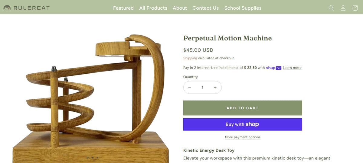 Sellers website of rolling perpetual motion machine May dropshipping