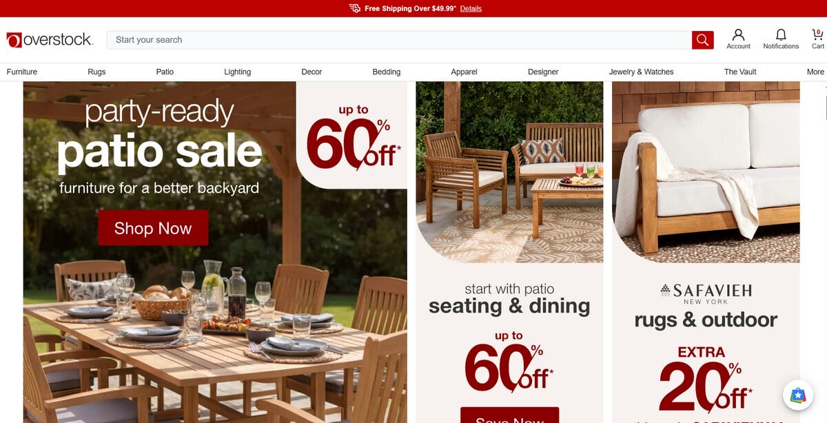 Overstock as a free supplier for your home-renovation dropshipping store