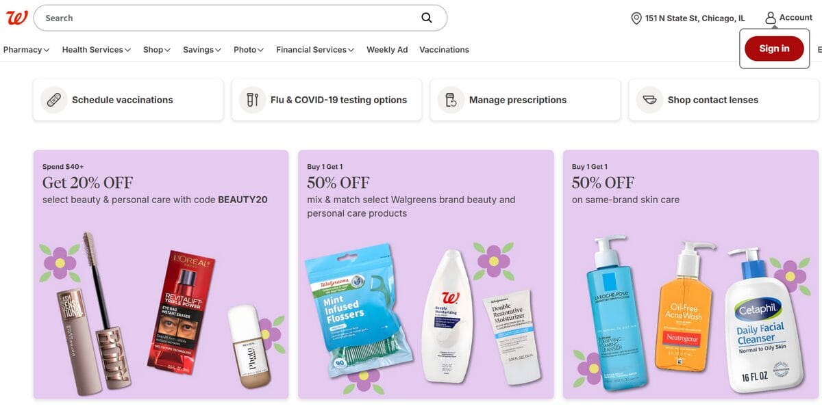 Walgreens free supplier