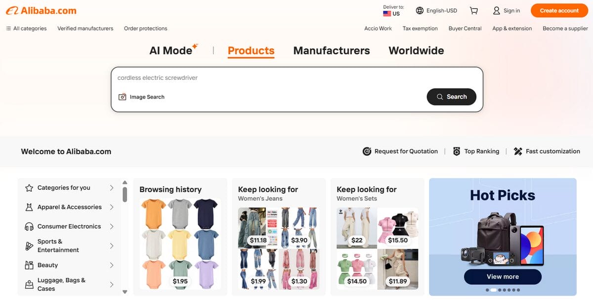 Alibaba reliable dropshipping supplier