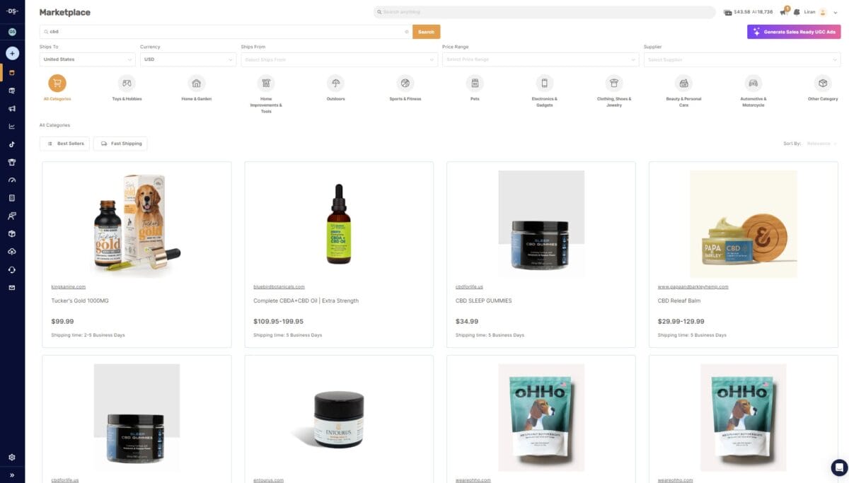 Autods's CBD products