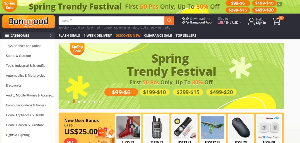 Banggood vendor for dropshipping