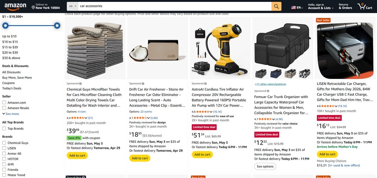 Dropshipping Car Accessories & Organization