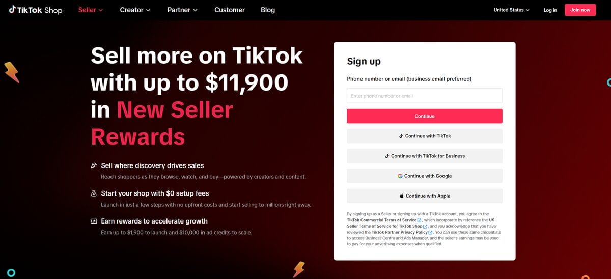 create a seller account on tiktok shop