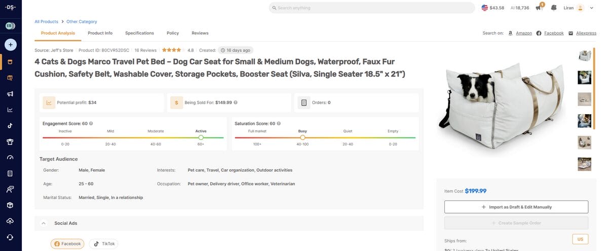 pet cushion top products to dropship in June 2026
