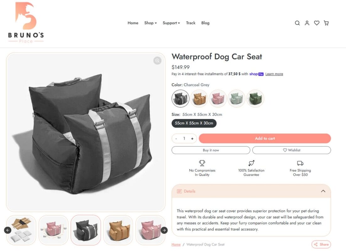 pet cushion seller website
