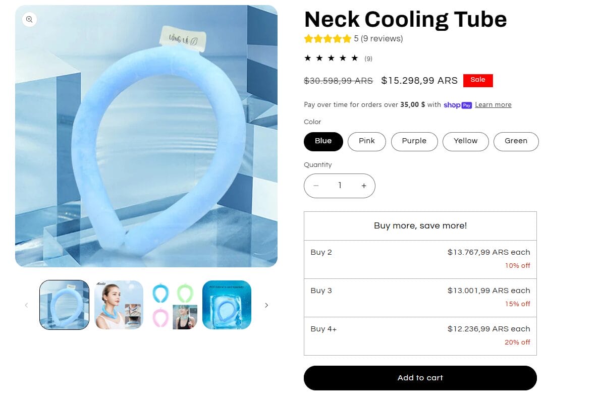 Ice Cooling Scarf Seller Website
