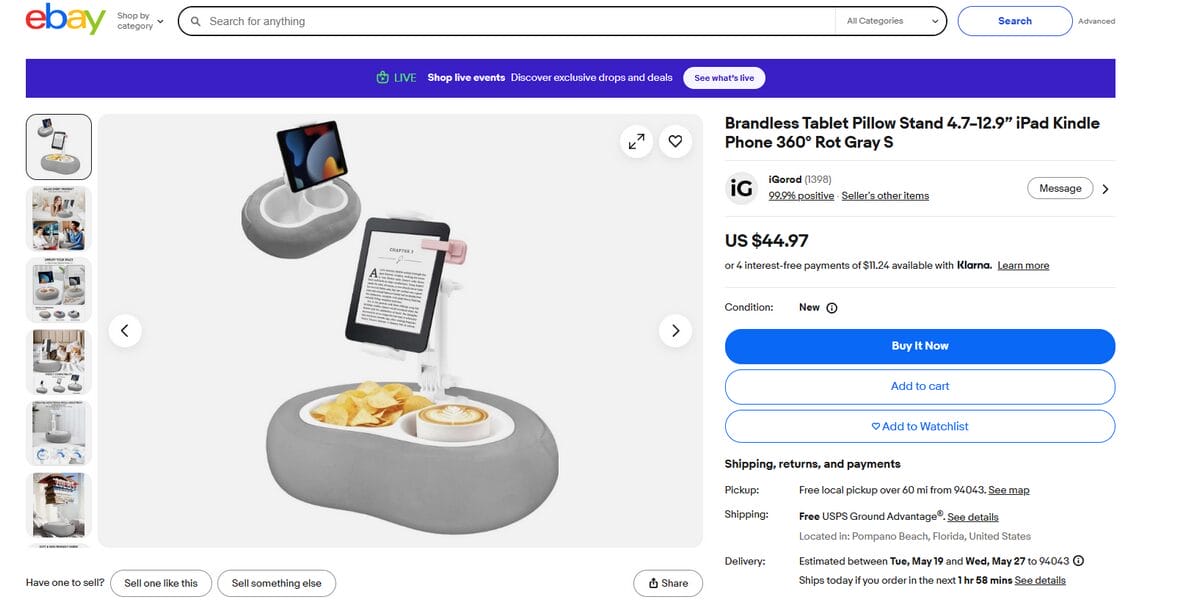 Tablet Pillow Snack Stand Top Product To Dropship In June 2026