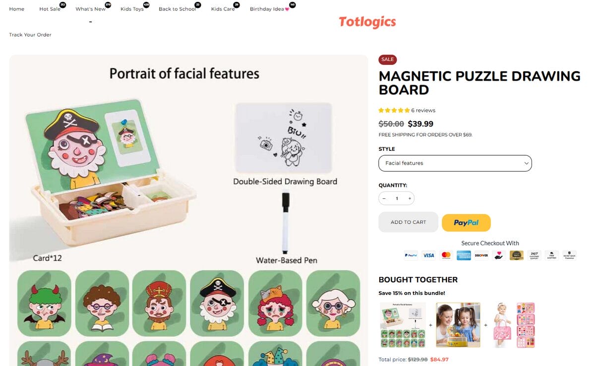 Magnetic Puzzle Seller Website