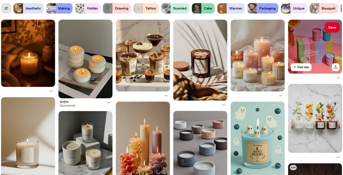Candle Niche on Pinterest