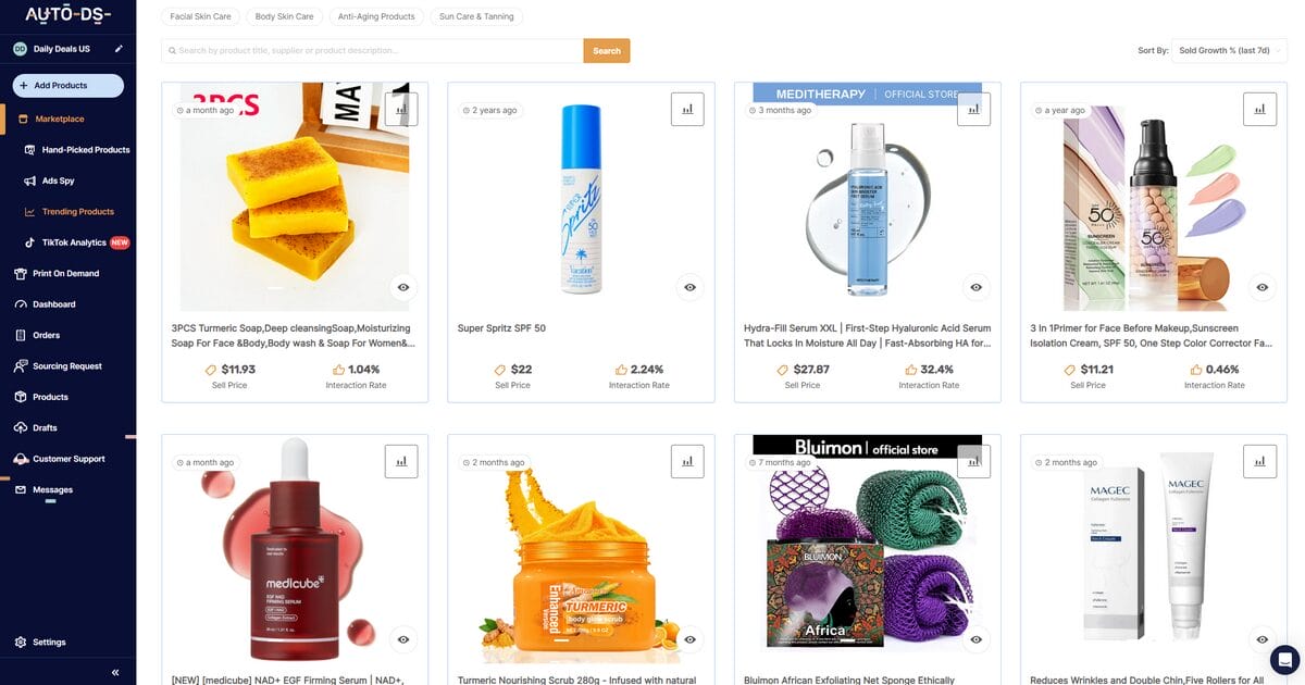 Beauty Products TikTok Shop affiliate categories