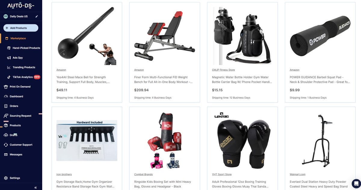 Fitness accessories for selling on tiktok shop