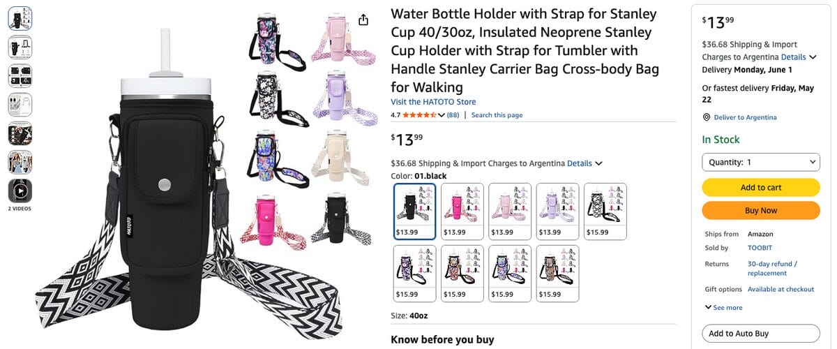 Insulated Tumbler Bags, one of the best summer dropshipping products to sell in 2026