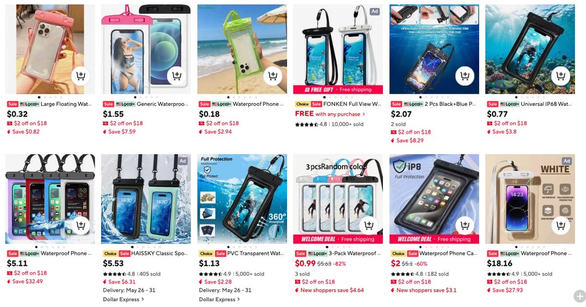 Waterproof Phone Pouches, one of the best summer dropshipping products to sell in 2026