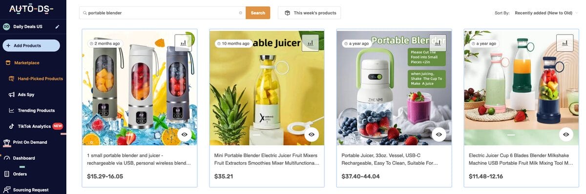 Portable Blenders, one of the best summer dropshipping products to sell in 2026