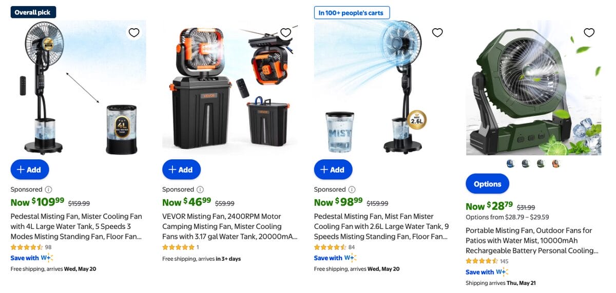Outdoor Misting Fans, one of the best summer dropshipping products to sell in 2026