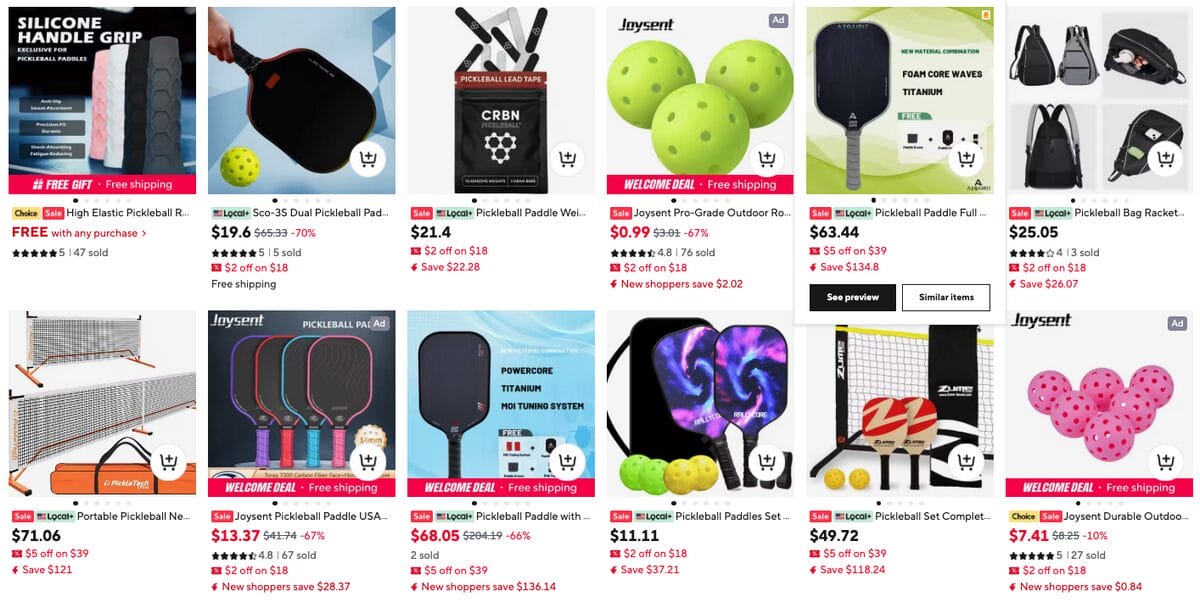 Pickleball Accessories, one of the best summer dropshipping products to sell in 2026