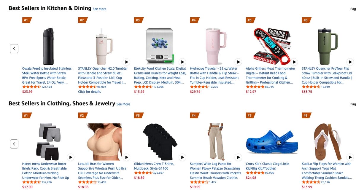 Amazon Best Sellers to find the best summer dropshipping products to sell in 2026