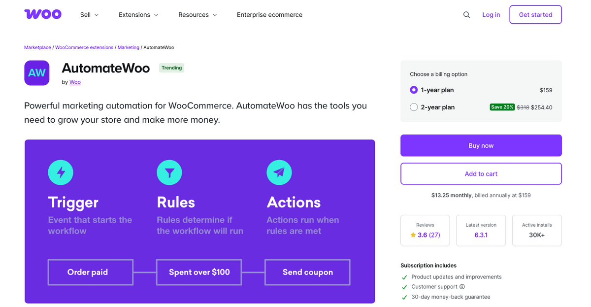 AutomateWoo's pricing