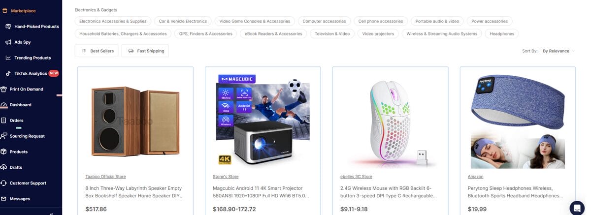 AI gadgets dropshipping store business idea AutoDS
