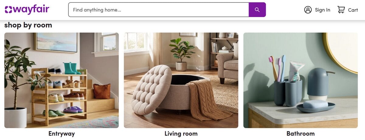 Home organization store business idea Wayfair