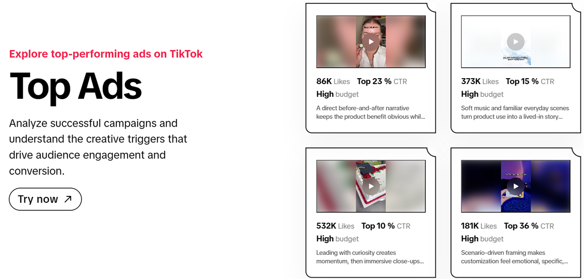 TikTok creative center trends and ads for dropshipping business ideas