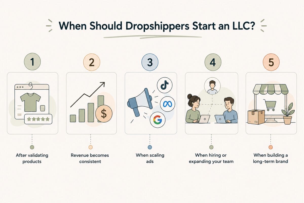 When Should Dropshippers Start an LLC?