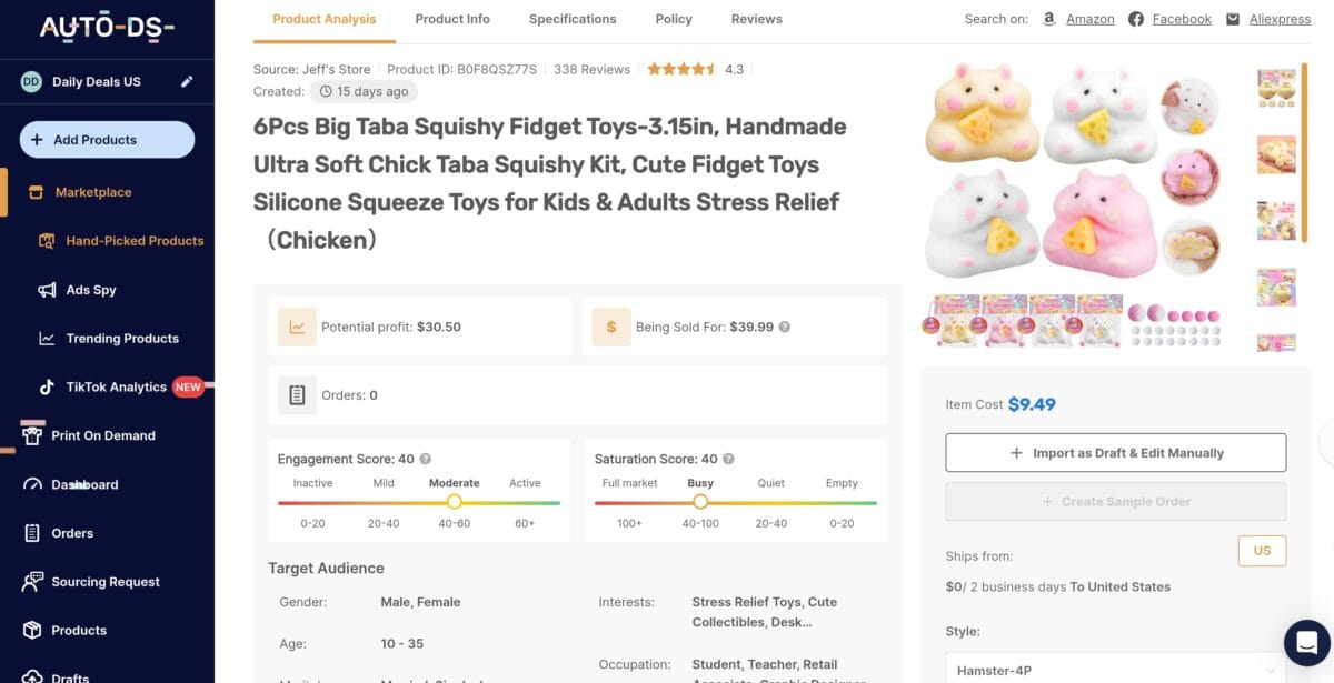 Chick Taba Squishy Top Item For Dropshipping