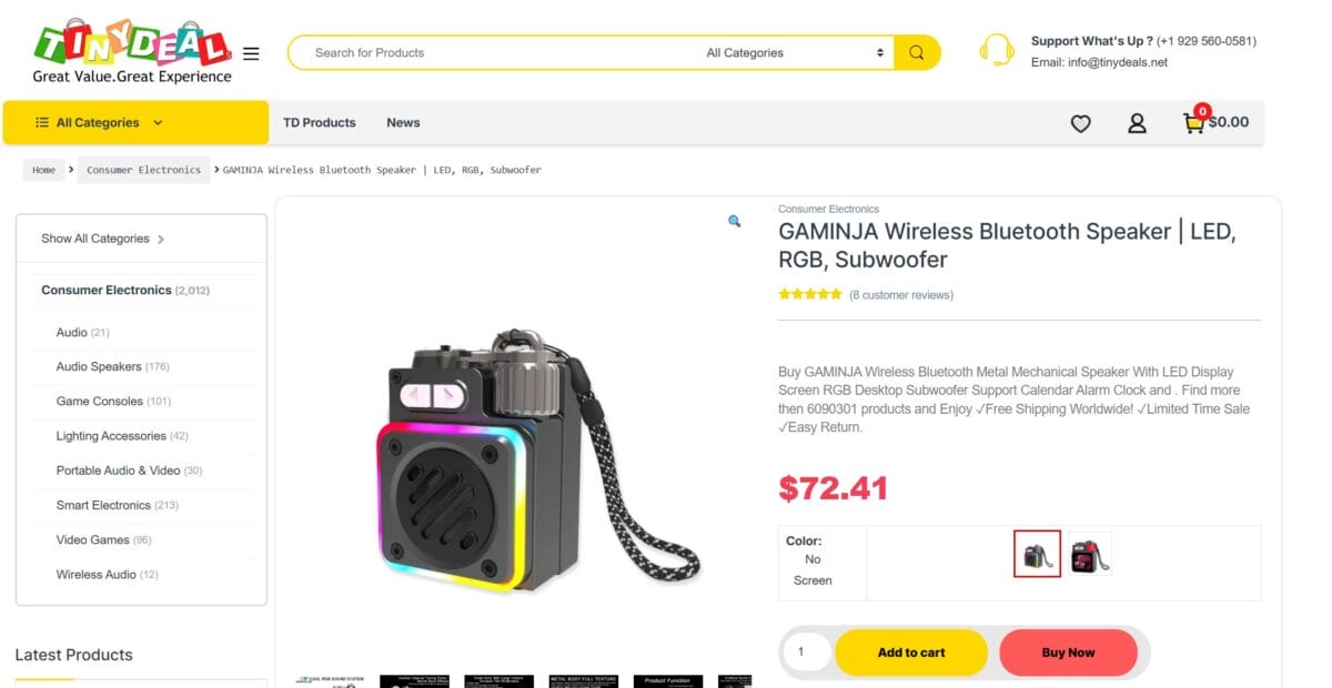 sellers website review for bluetooth speaker dropshipping in july