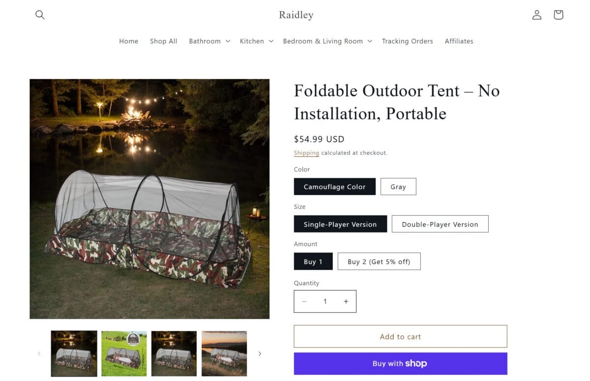 Sellers website for mosquito net