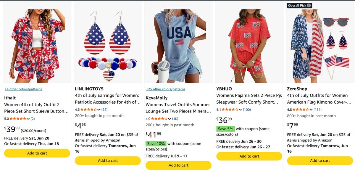 Amazon seasonal collections for women
