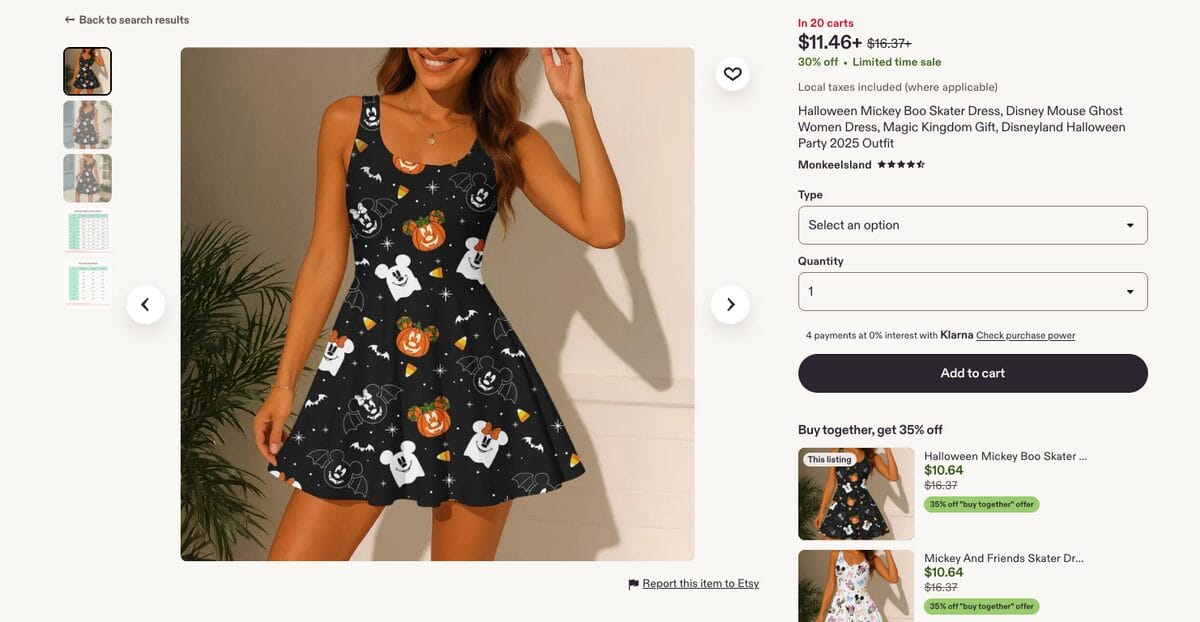 Seasonal dresses for print-on-demand