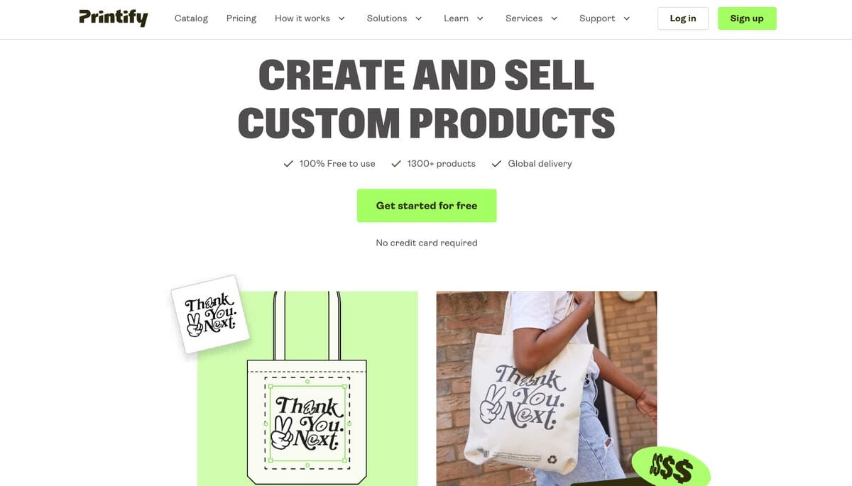 Printify, one of the best print-on-demand suppliers for dresses
