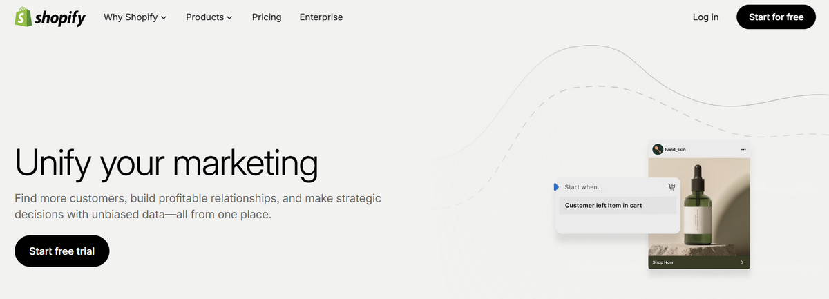 Shopify marketing features and tools