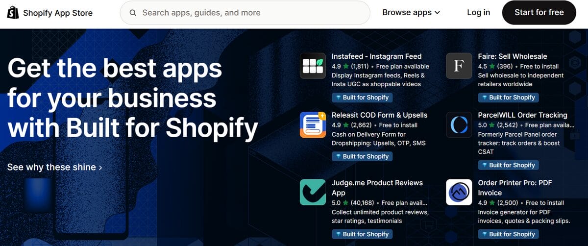 Shopify App Store integrations