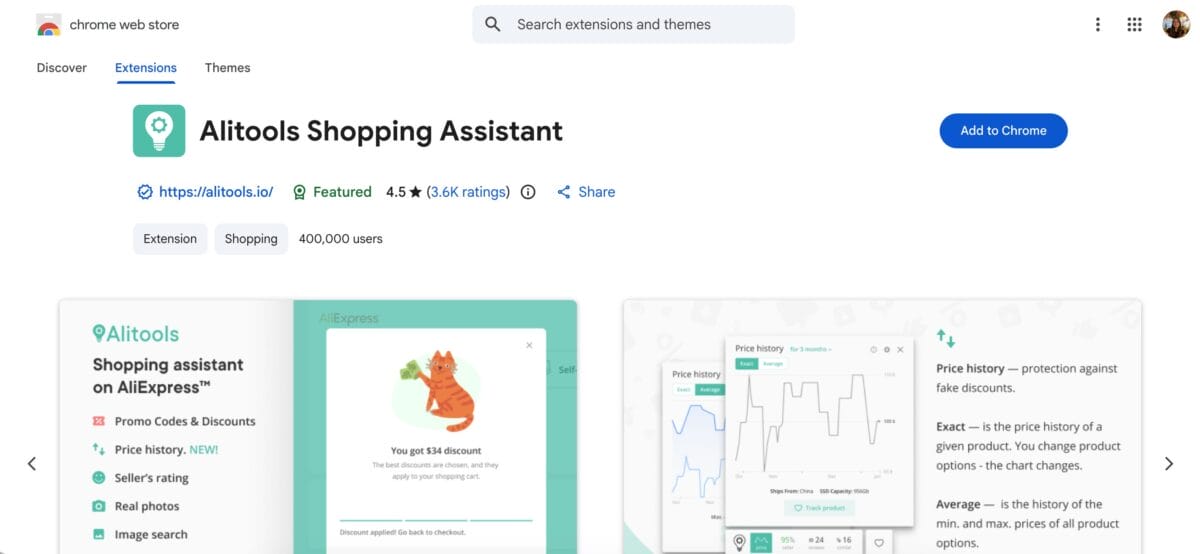Alitools Shopping Assistant for AliExpress
