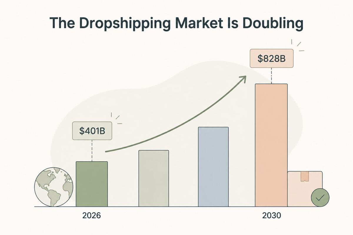 Future of dropshipping: projected value of the dropshipping market from 2026 to 2030