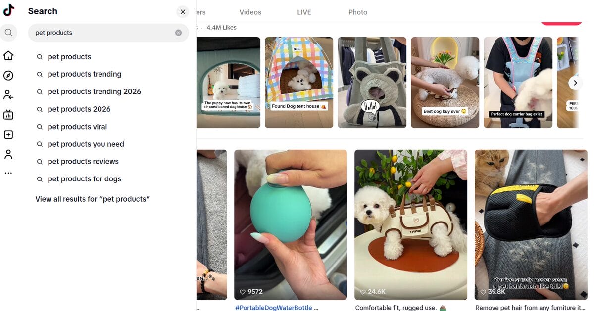 TikTok research use to find profitable niches for dropshipping