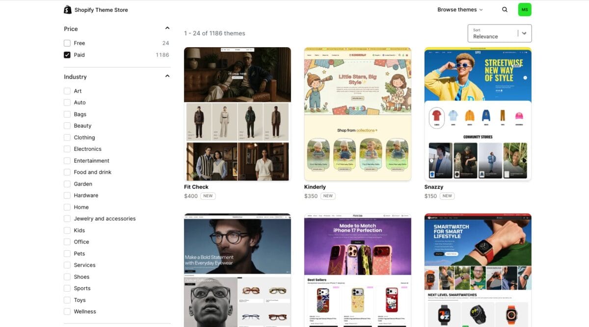 Shopify themes for dropshipping