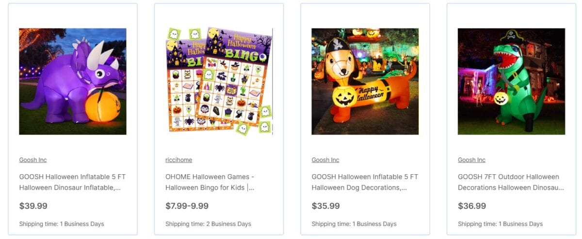 Halloween products on AutoDS for Q4 dropshipping