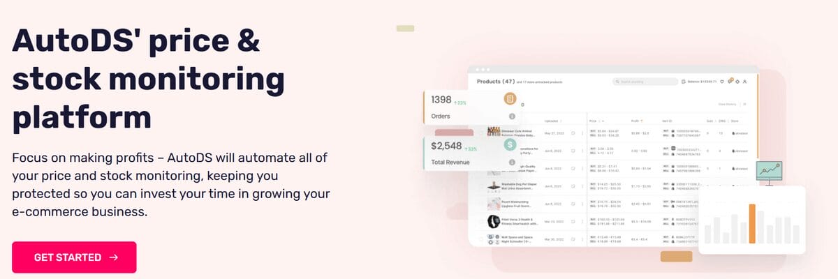 AutoDS stock and price monitoring features for holiday dropshipping